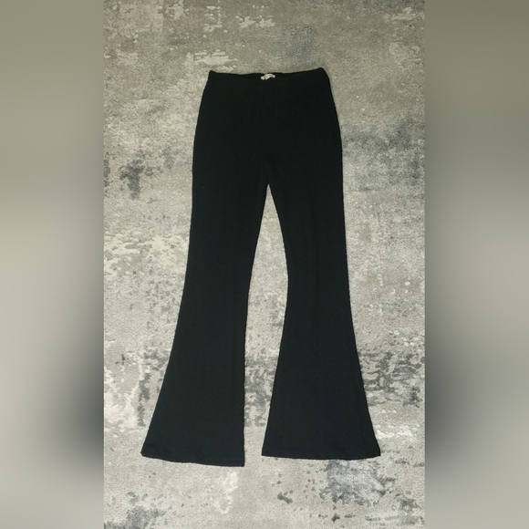 Flared Fabric Black Pants by Stitch & Pine - Picture 1 of 3
